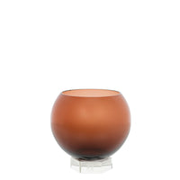 Vase sphérique en cristal - Bronze