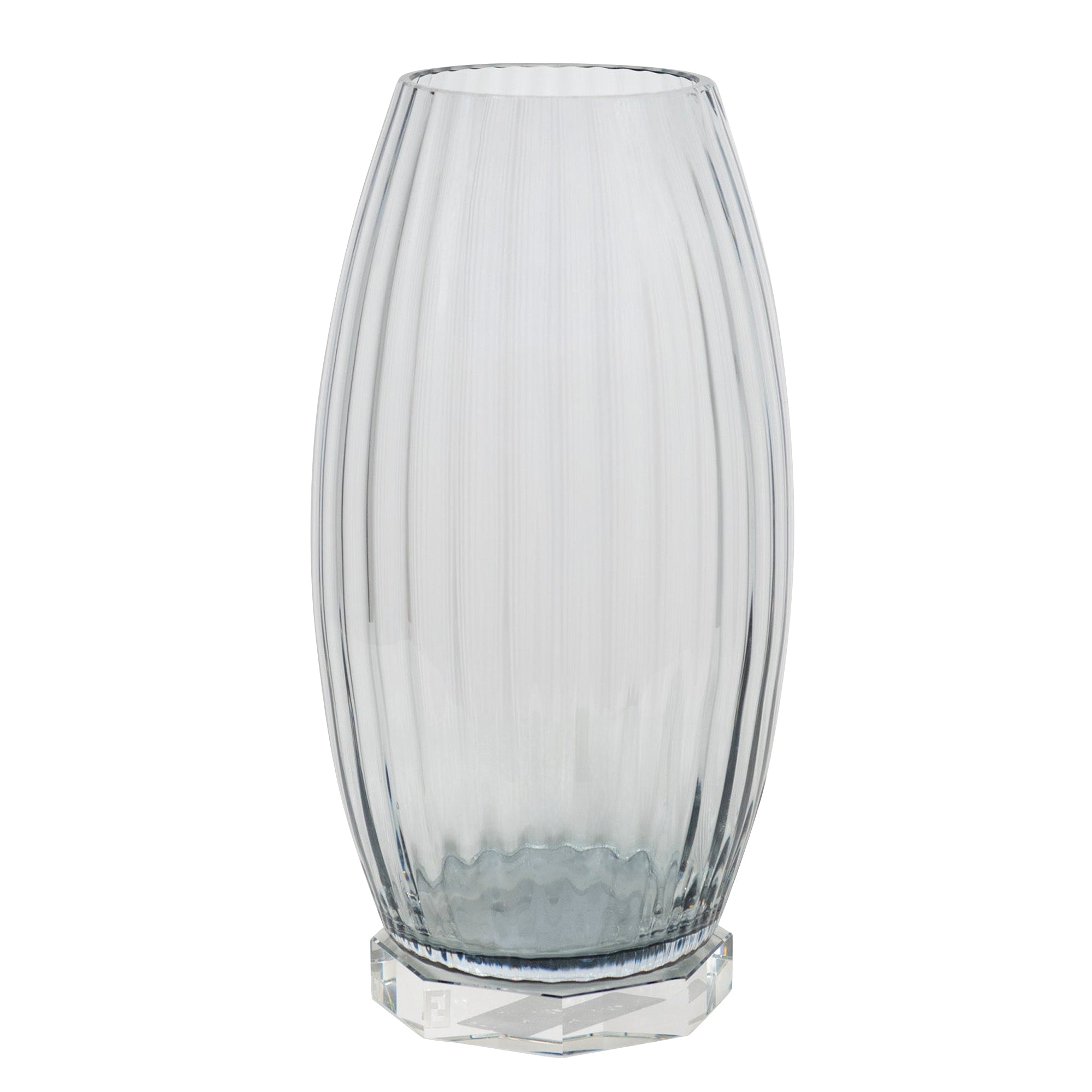 Vase en cristal à panneaux - Transparent