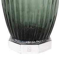 Vase en cristal à base géométrique - Vert