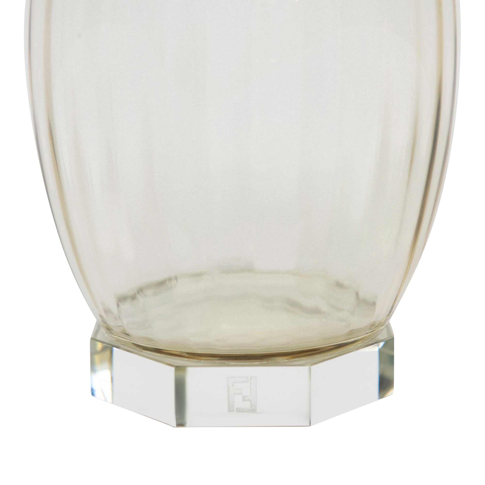 Vase en cristal rayé vertical - Or
