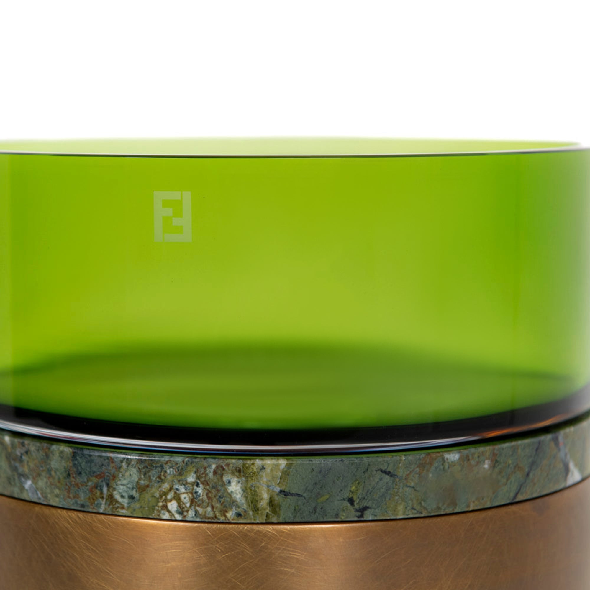 Vase en cristal à design empilé - Vert