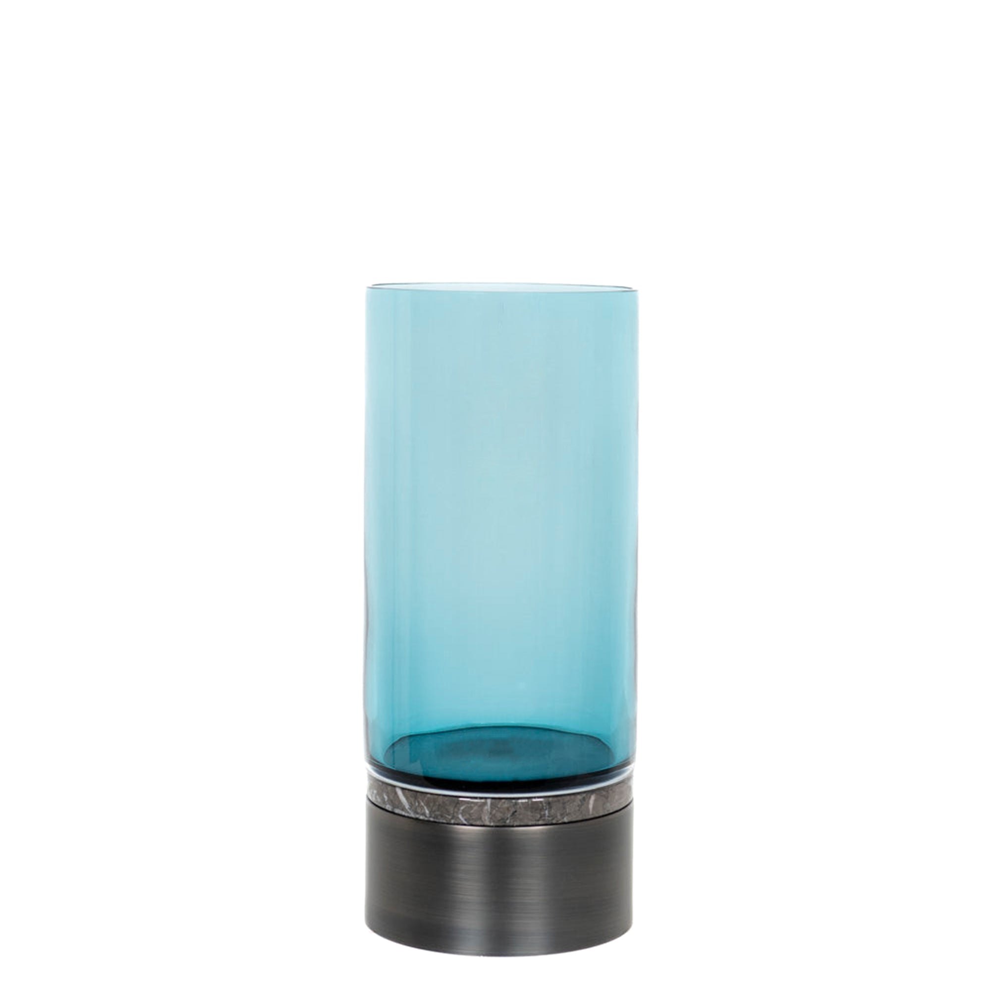 Vase cylindrique et métal - Vert & Metal