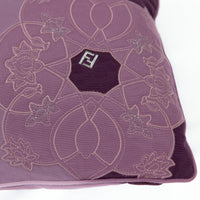 Coussin décoratif à motifs floraux - Violet