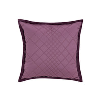 Coussin décoratif matelassé à motif losange - Pourpre