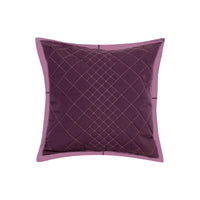 Coussin carré matelassé à motifs losanges - Violet