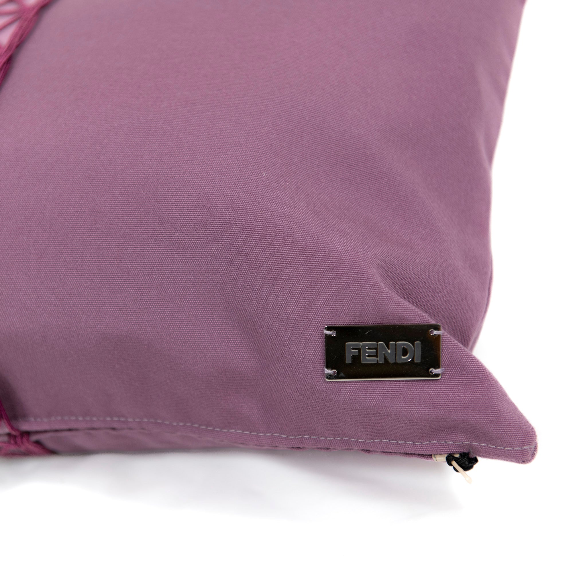 Coussin rectangulaire à motif en croisillon - Violet