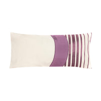 Coussin à rayures et demi-cercle - Blanc Cassé & Violet