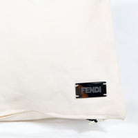 Coussin à rayures et demi-cercle - Blanc Cassé & Violet