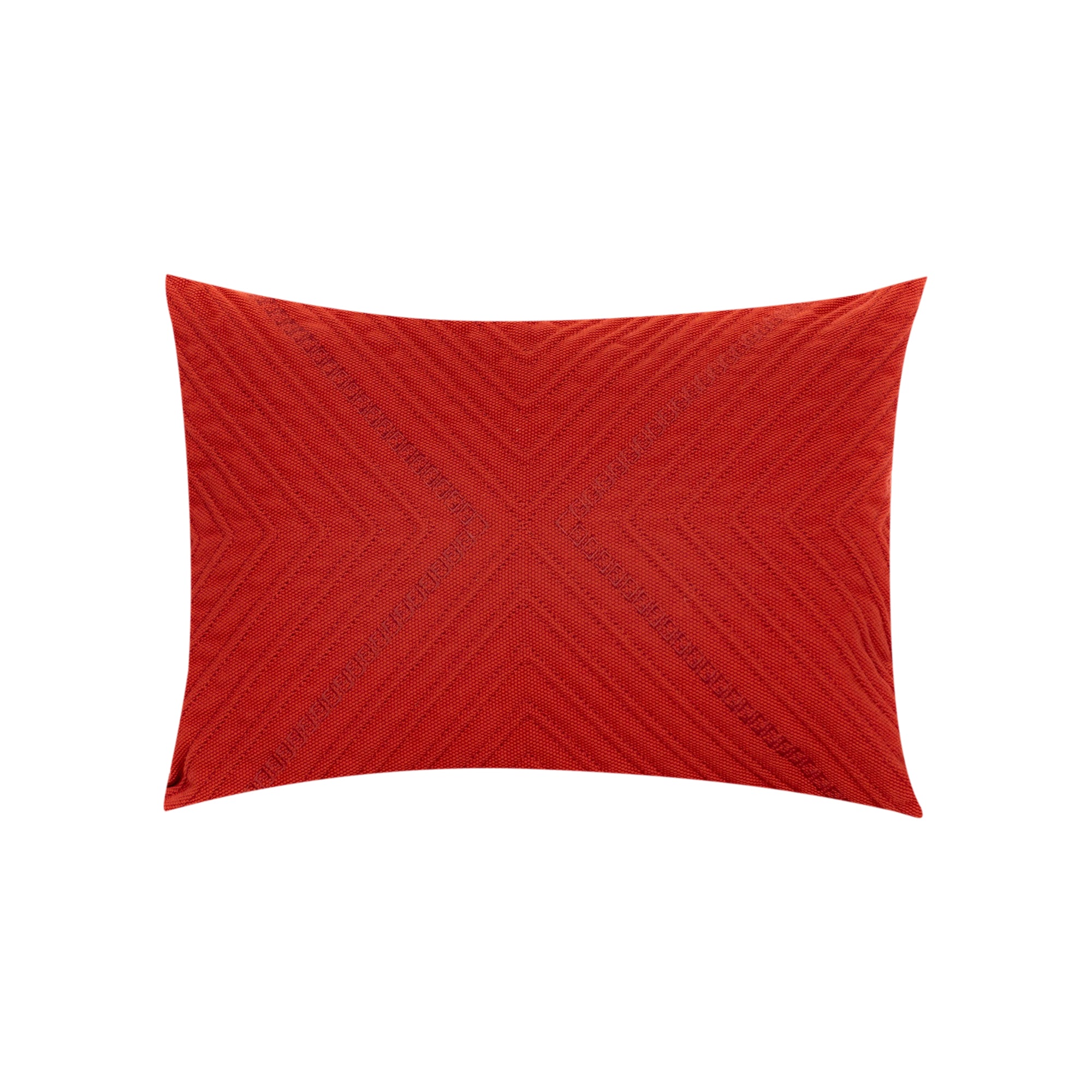 Coussin décoratif à motif géométrique - Rouge