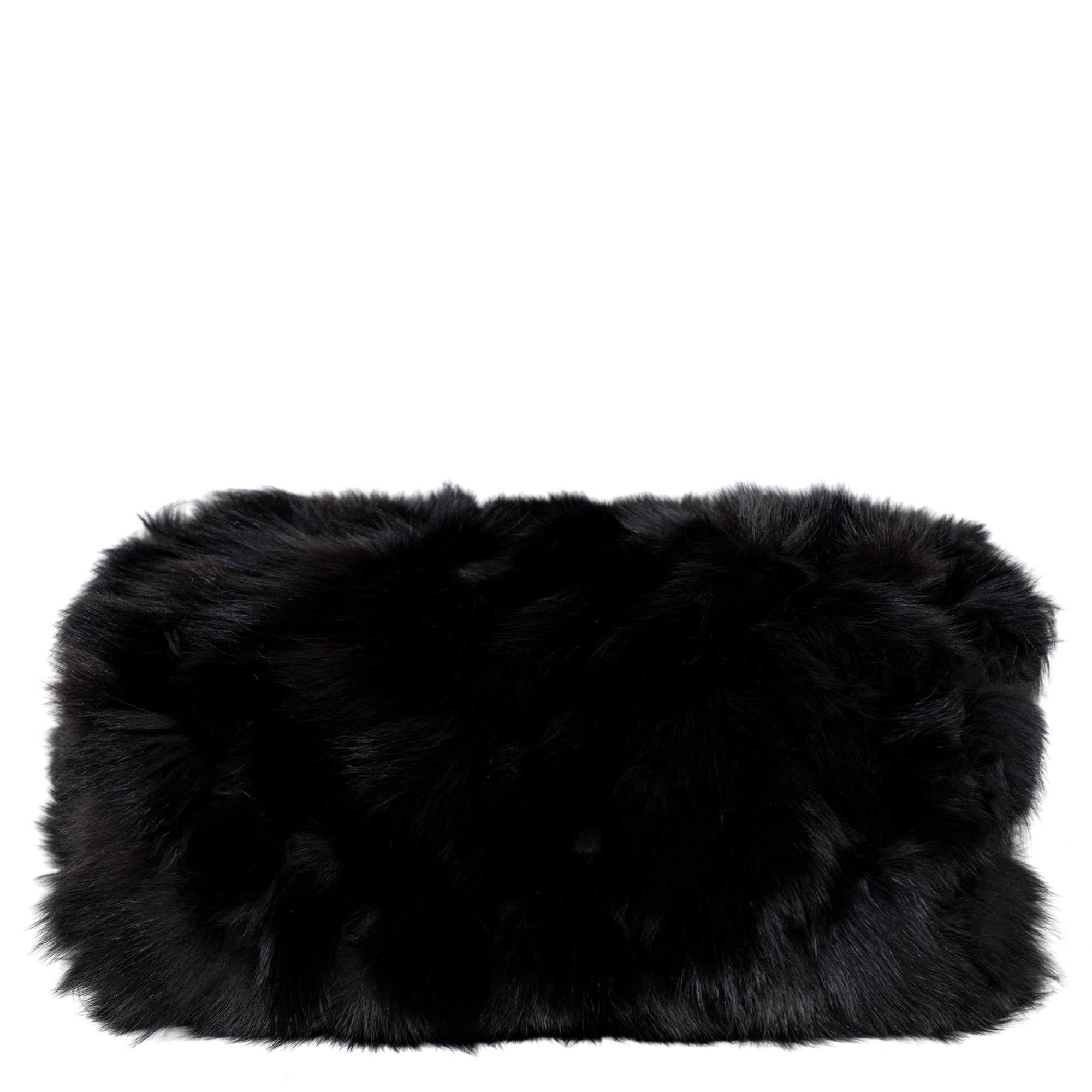 Plaid rectangulaire en fourrure - Noir