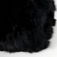 Plaid rectangulaire en fourrure - Noir