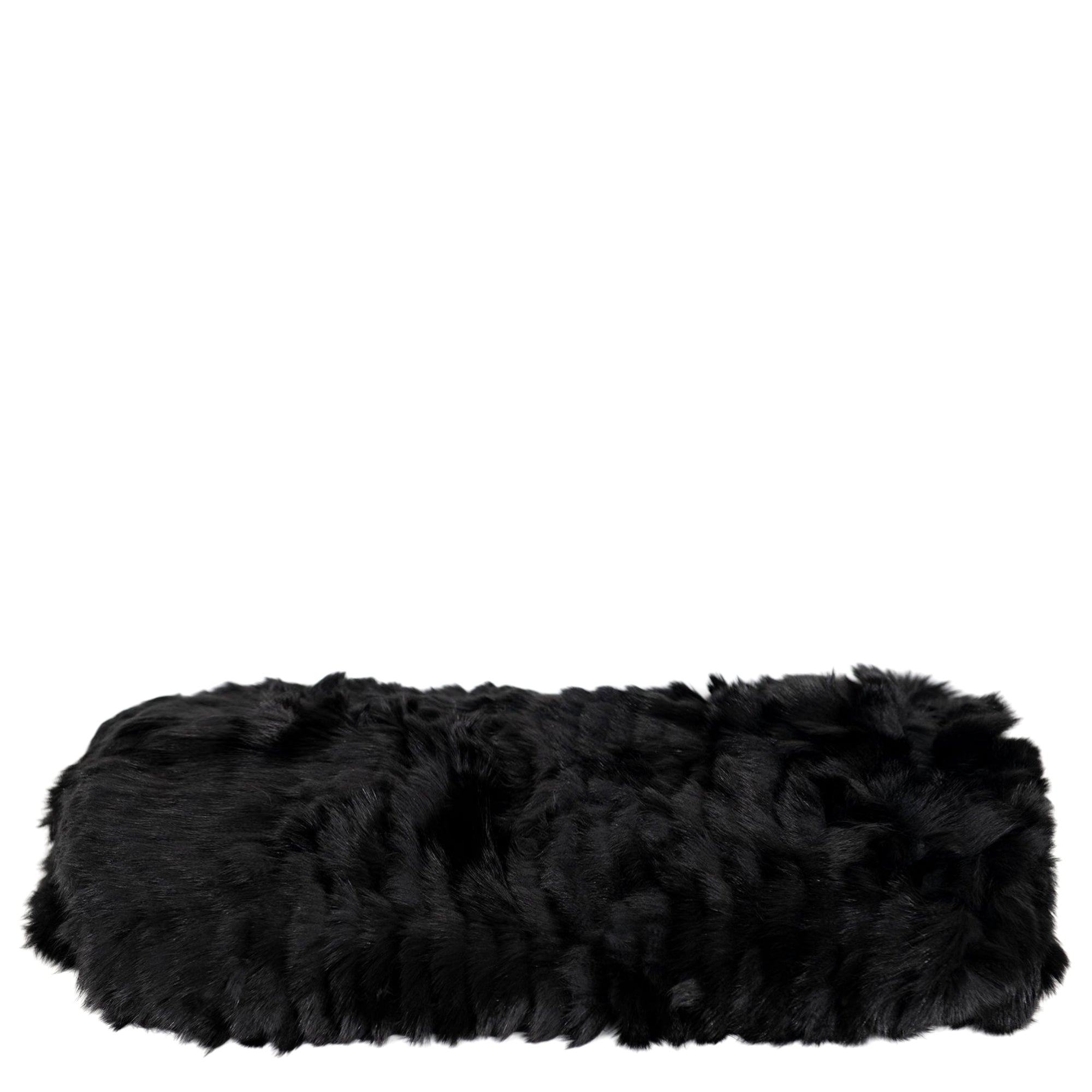 Plaid rectangulaire en fourrure - Noir