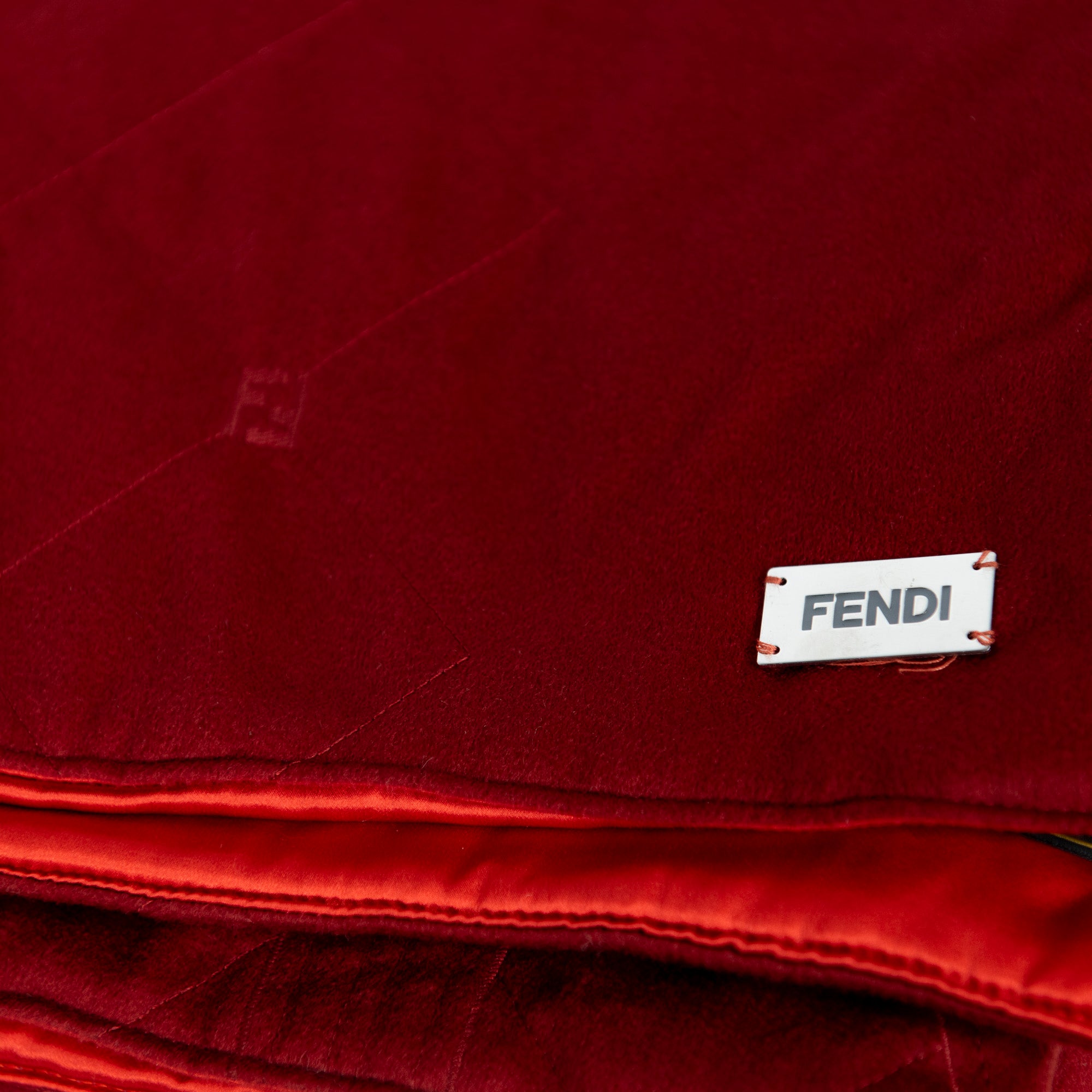 Plaid en cachemire à motif losange - Rouge Profond