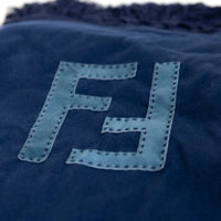 Plaid en laine et cachemire - Bleu Foncé