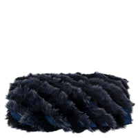 Plaid en plumes à couches - Bleu Foncé