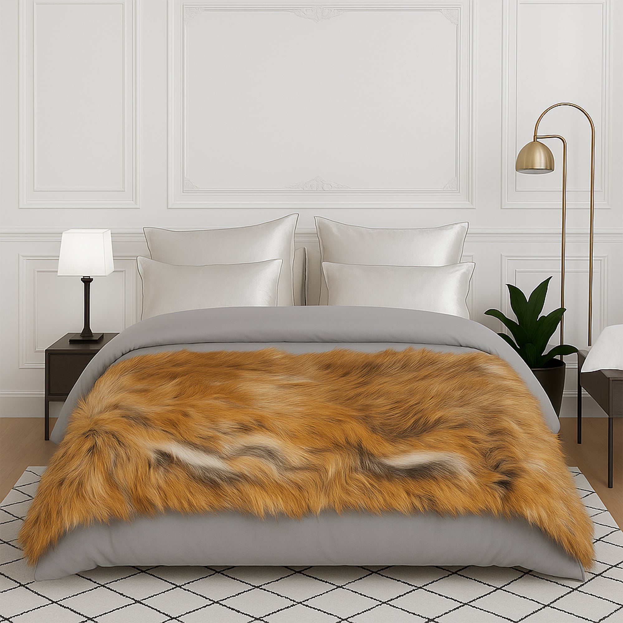 Plaid en fourrure de qualité - Multicolore