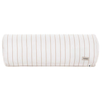 Coussin traversin à rayures - Marron Clair & Blanc