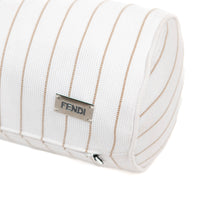 Coussin traversin à rayures - Marron Clair & Blanc