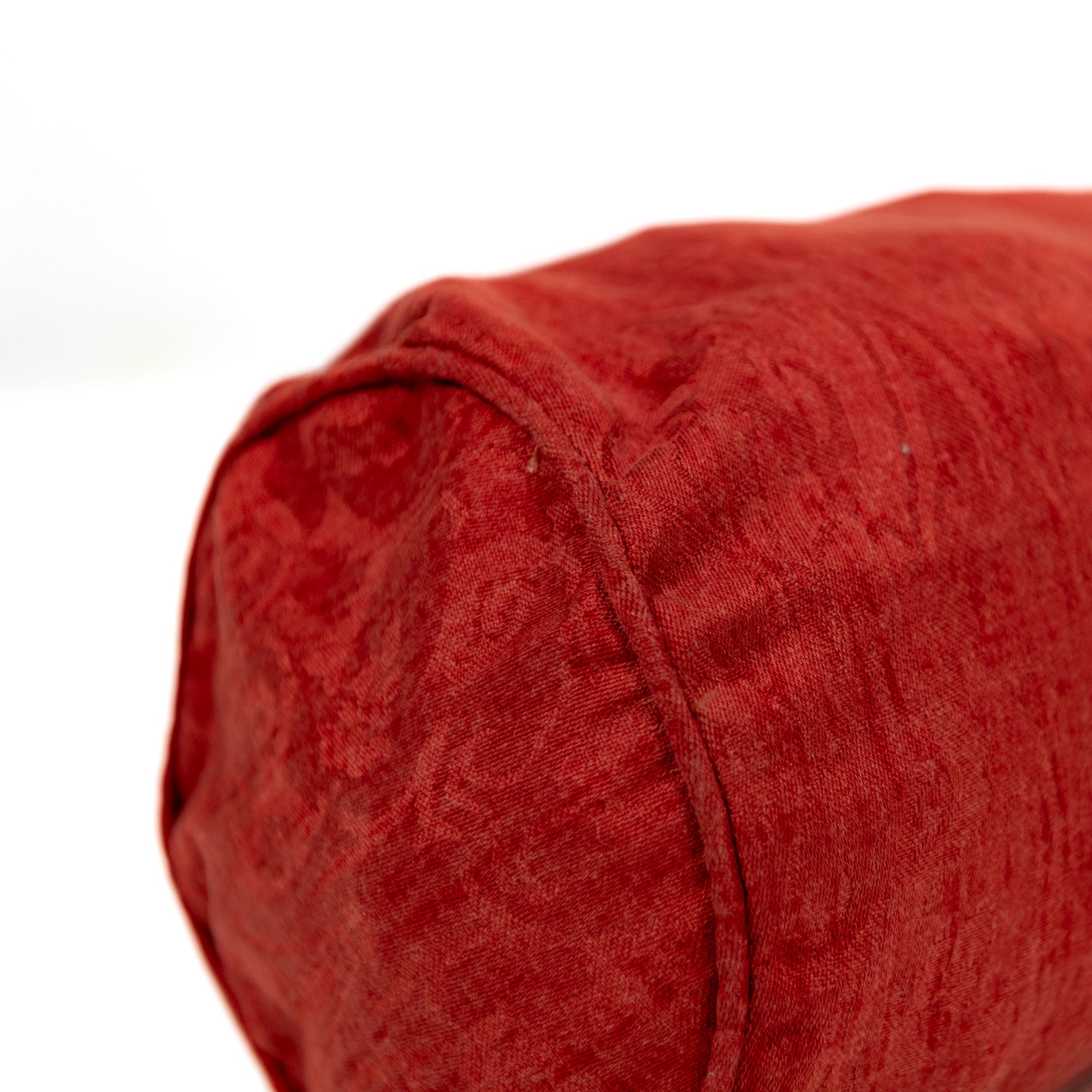 Coussin traversin en texture tissée - Rouge
