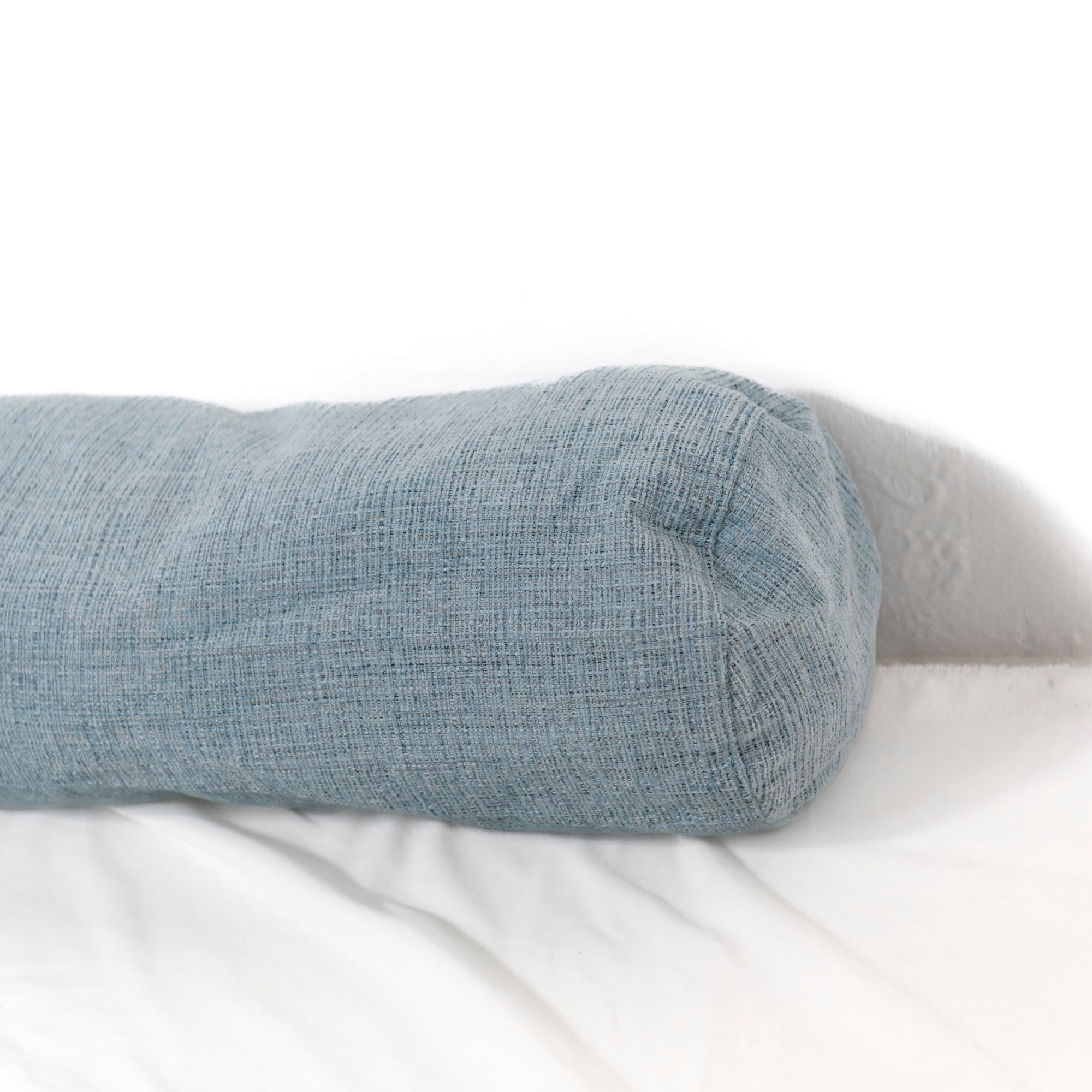 Coussin traversin texturé - Bleu Clair