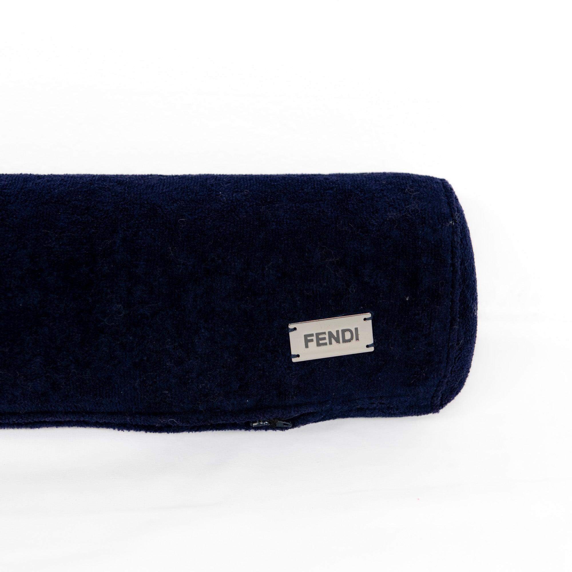 Coussin traversin en coton doux extrémités arrondies - Bleu Foncé