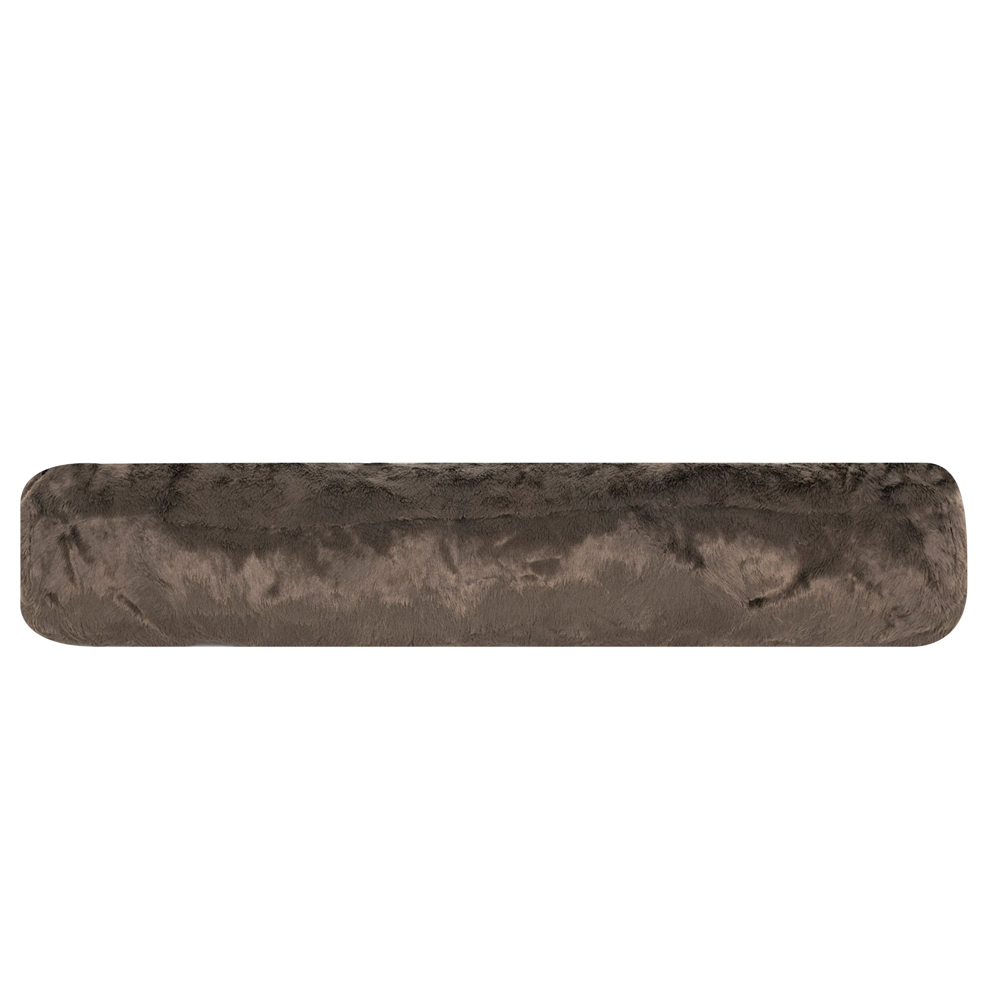 Coussin traversin en fourrure douce - Marron