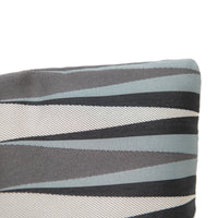 Coussin géométrique rayé - Bleu Gris