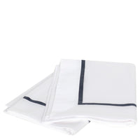 Set de housses d'oreillers en coton à double bordure - Blanc & Noir