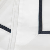 Set de housses d'oreillers en coton à double bordure - Blanc & Noir
