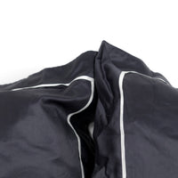 Set de housses d'oreillers en coton satiné à bordure - Gris Foncé