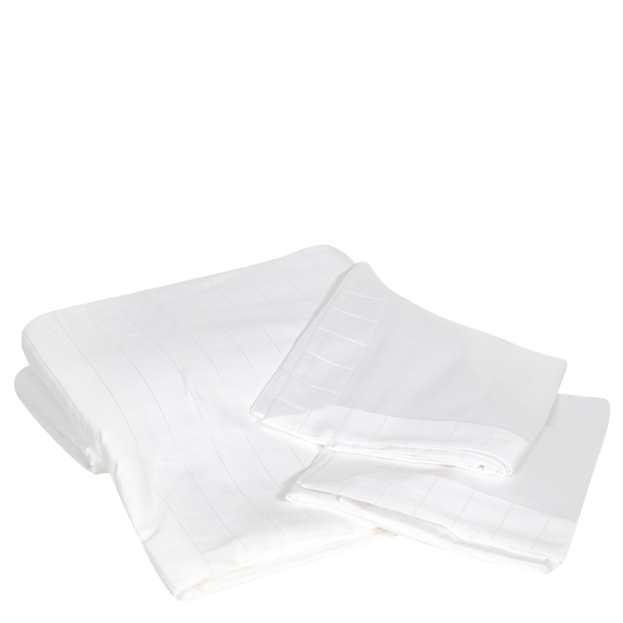 Parure de lit de lit en coton à motifs géométriques - Blanc