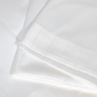 Parure de lit en coton satiné à motif lignes et points - Blanc