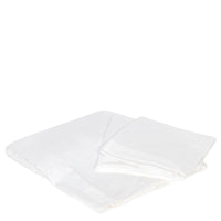 Parure de lit en coton satiné à motif lignes et points - Blanc