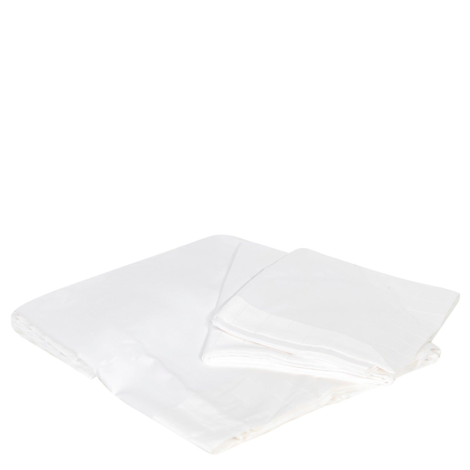 Parure de lit en coton satiné à motif lignes et points - Blanc
