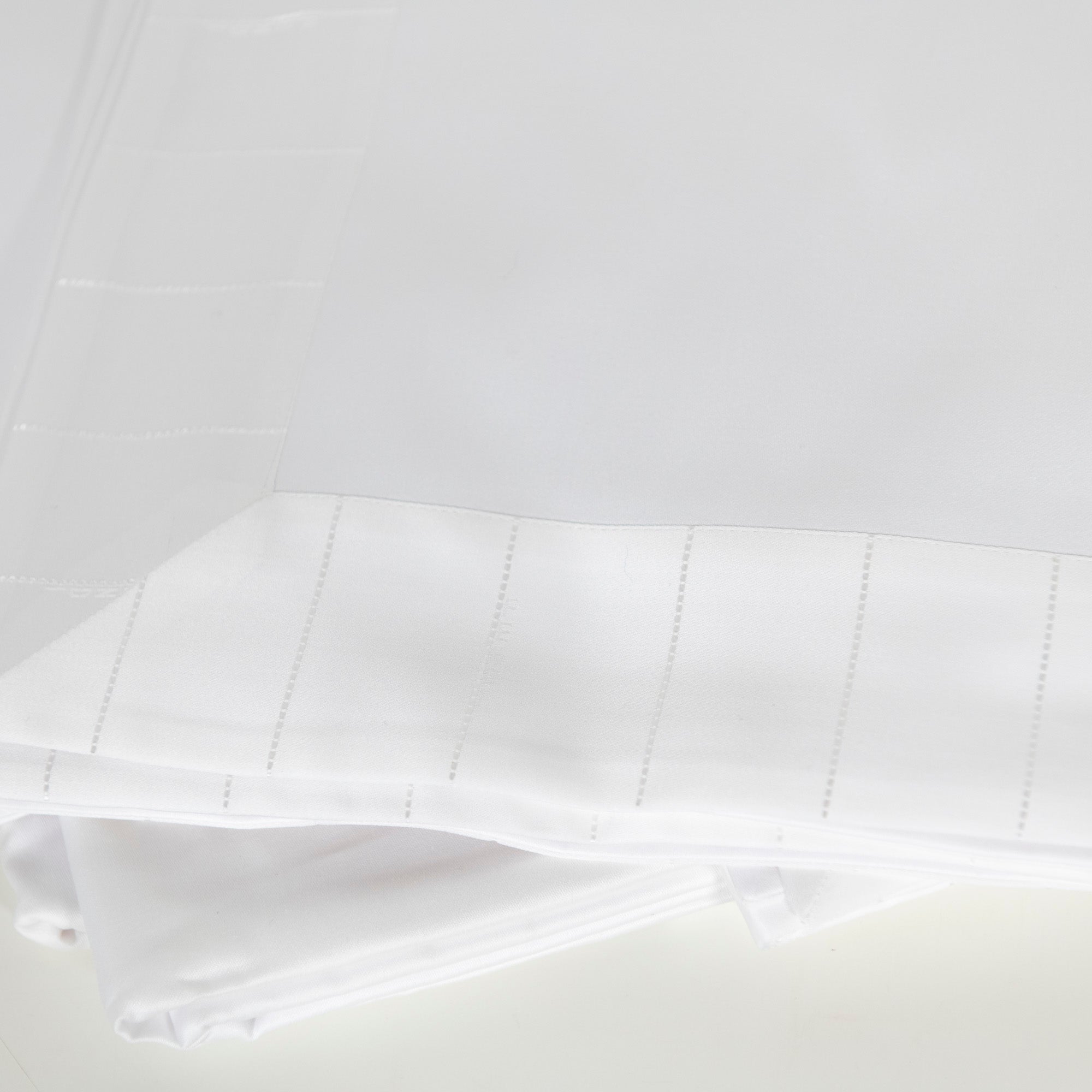 Parure de lit en coton à bordure à motif - Blanc