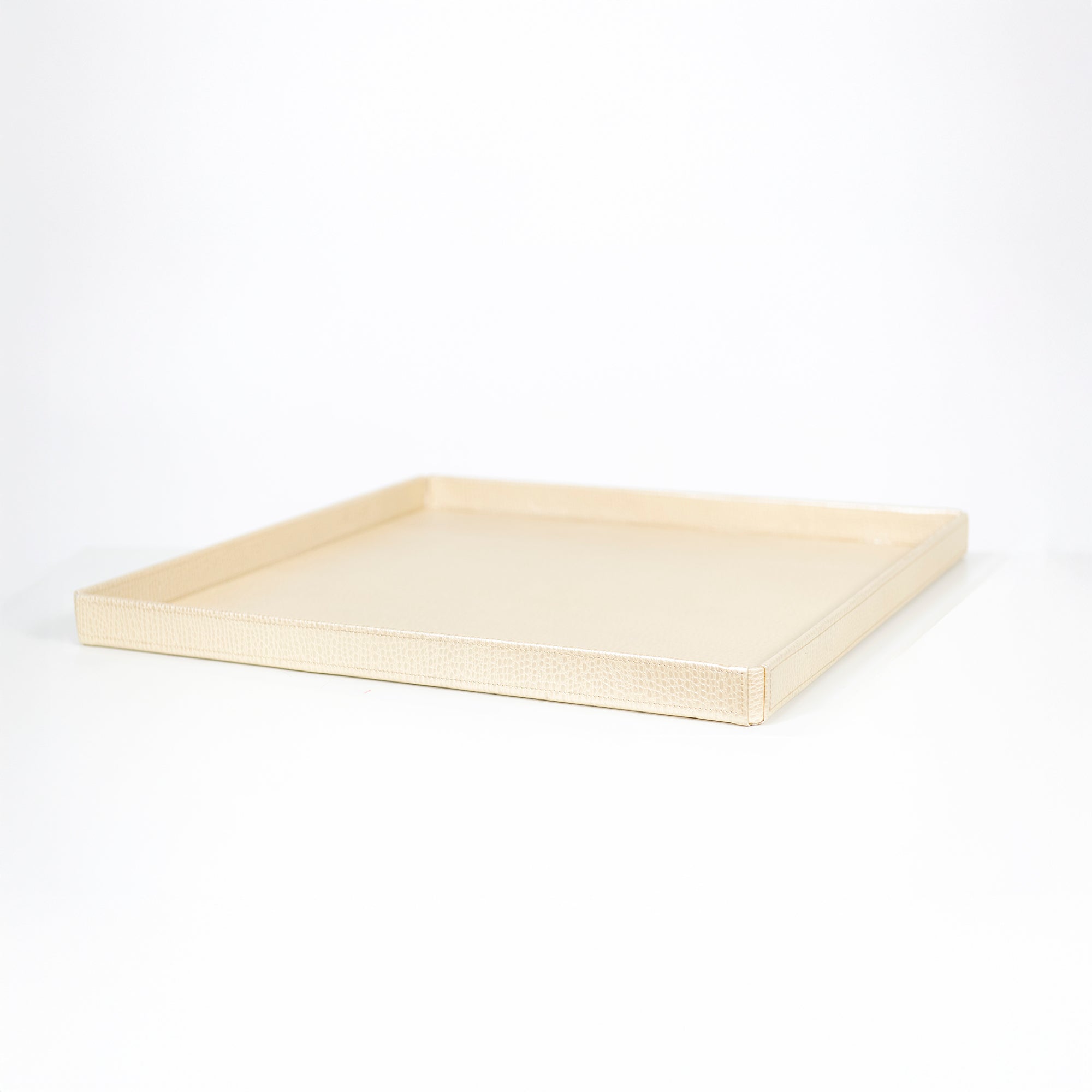 Plateau en cuir - Beige Clair