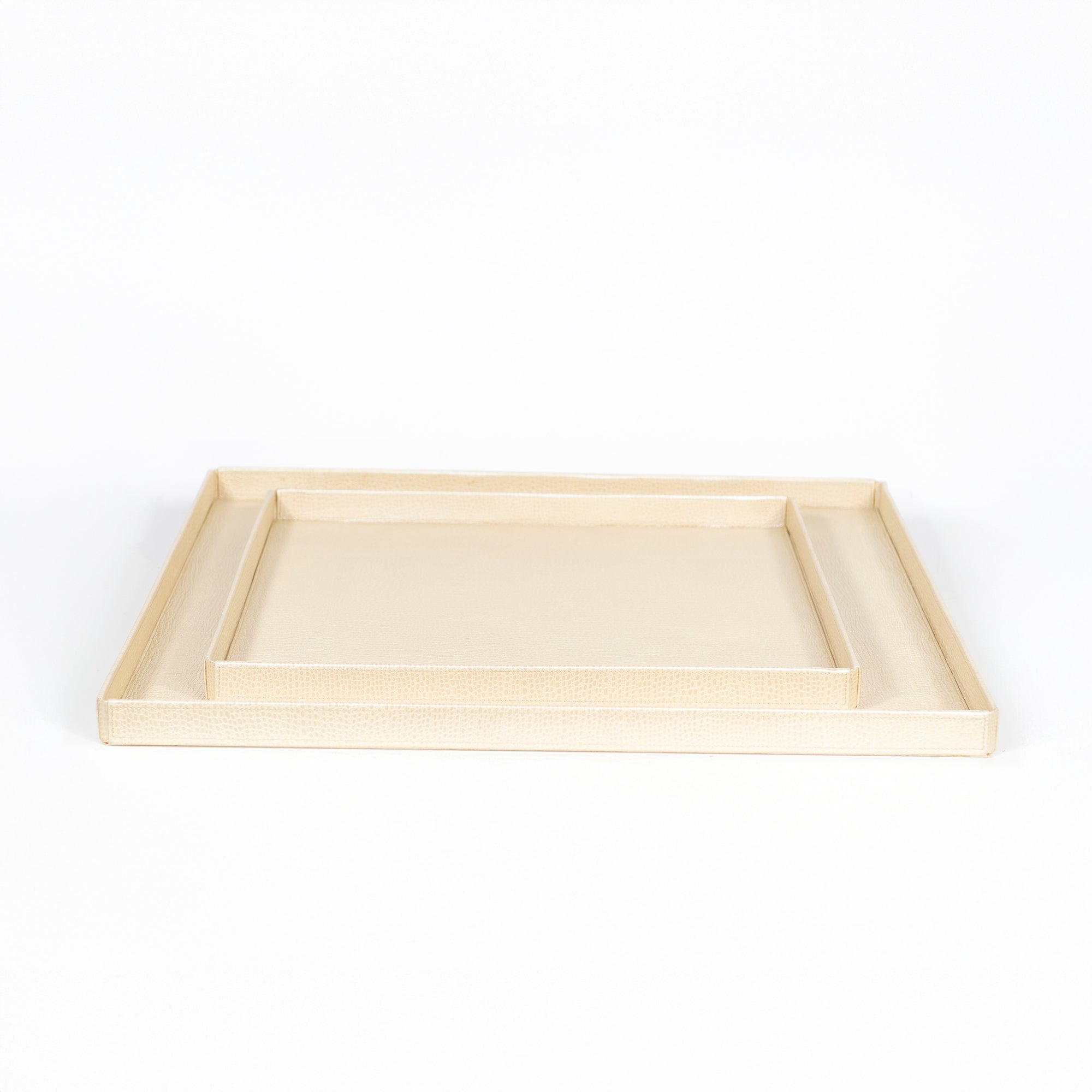 Plateau en cuir - Beige Clair