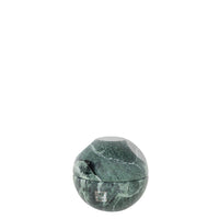 Boîte ronde en marbre à motif marbré - Vert