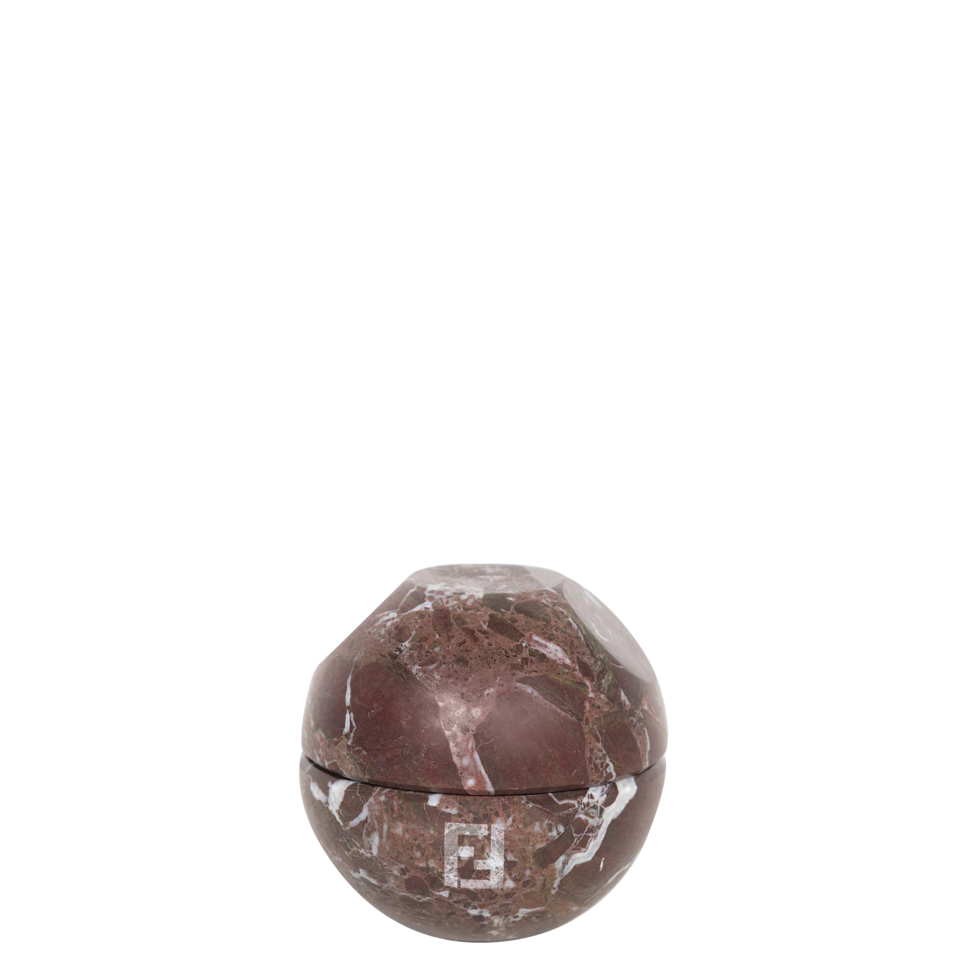Boîte ronde en marbre - Marron