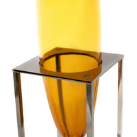 Vase haut en cristal à forme élancée - Rose