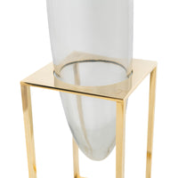 Vase à base en métal - Or