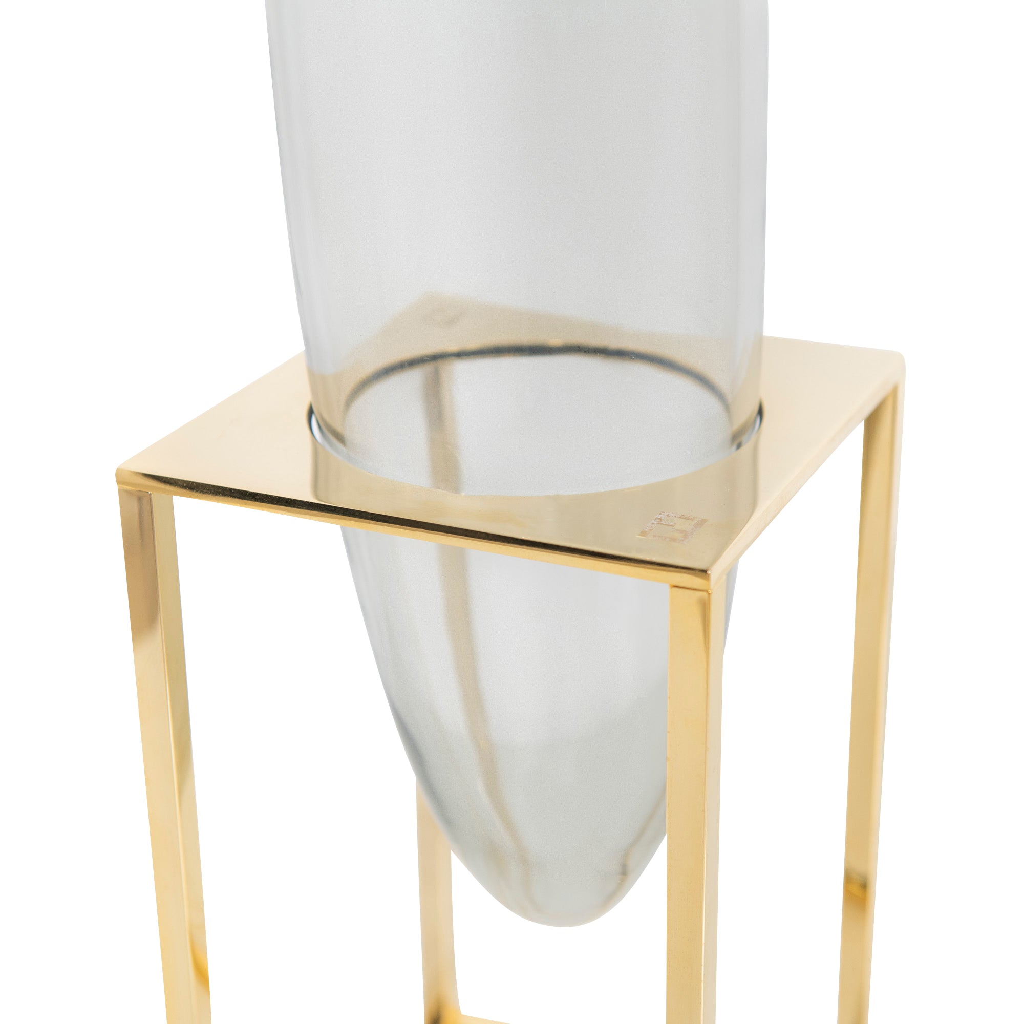 Vase à base en métal - Or