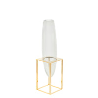 Vase à base en métal - Or