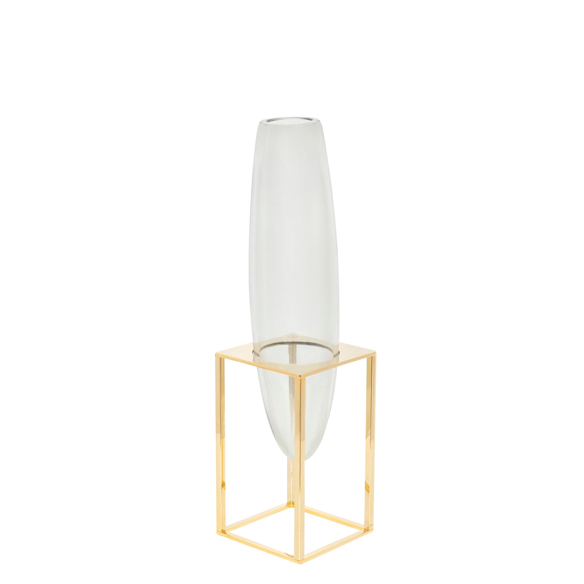 Vase à base en métal - Or