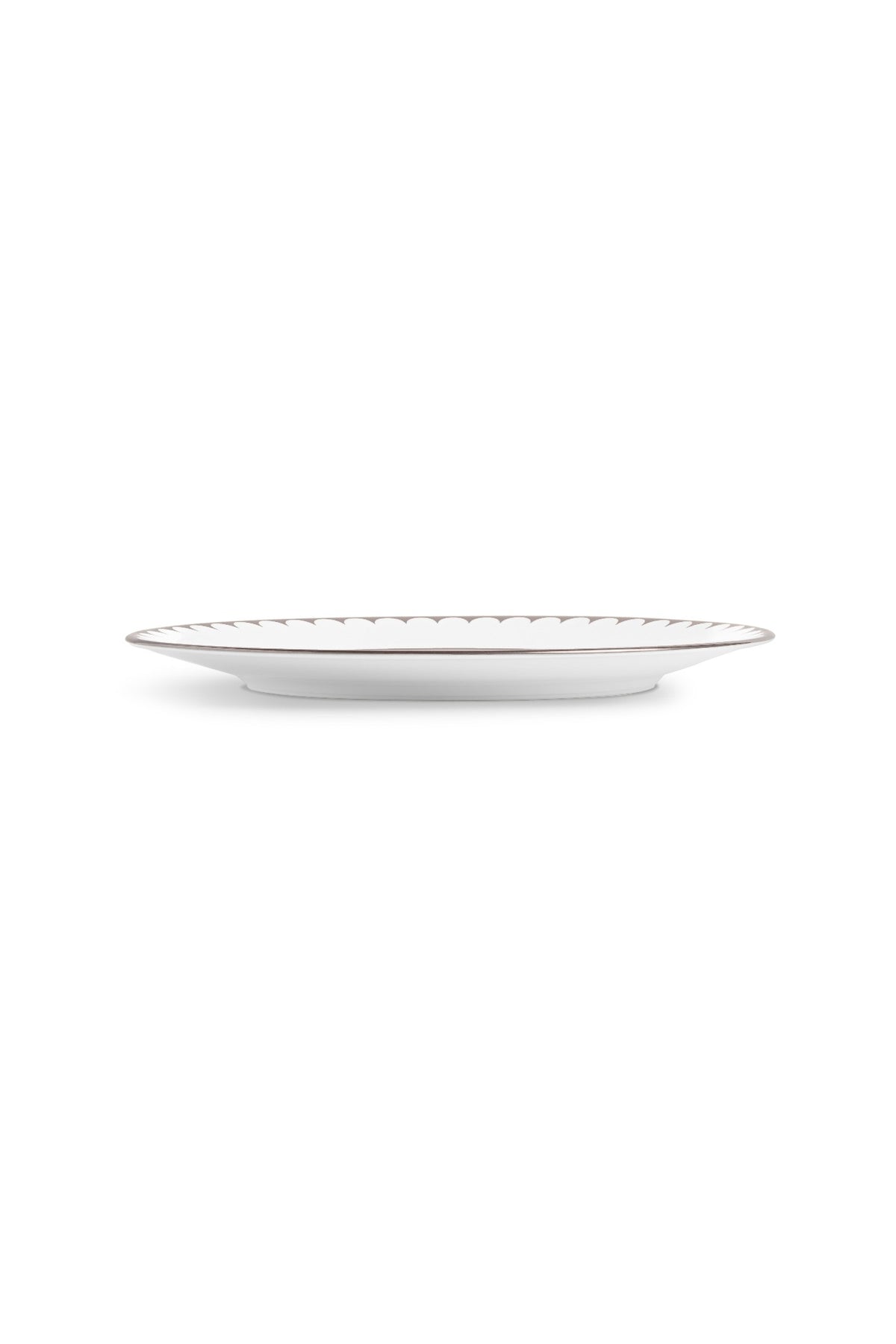 Aegean Filet dessert plate - White & Platinum