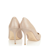 Agnes pointy-toe pumps 85 in leather - Nude