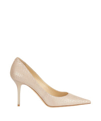 Agnes pointy-toe pumps 85 in leather - Nude