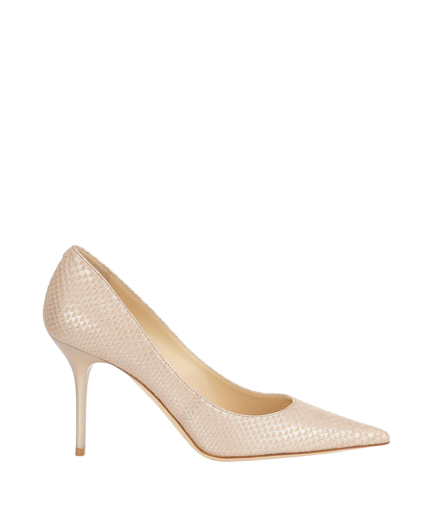 Agnes pointy-toe pumps 85 in leather - Nude