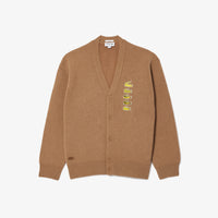 Double Sided Wool/Cotton Blend Badge Cardigan