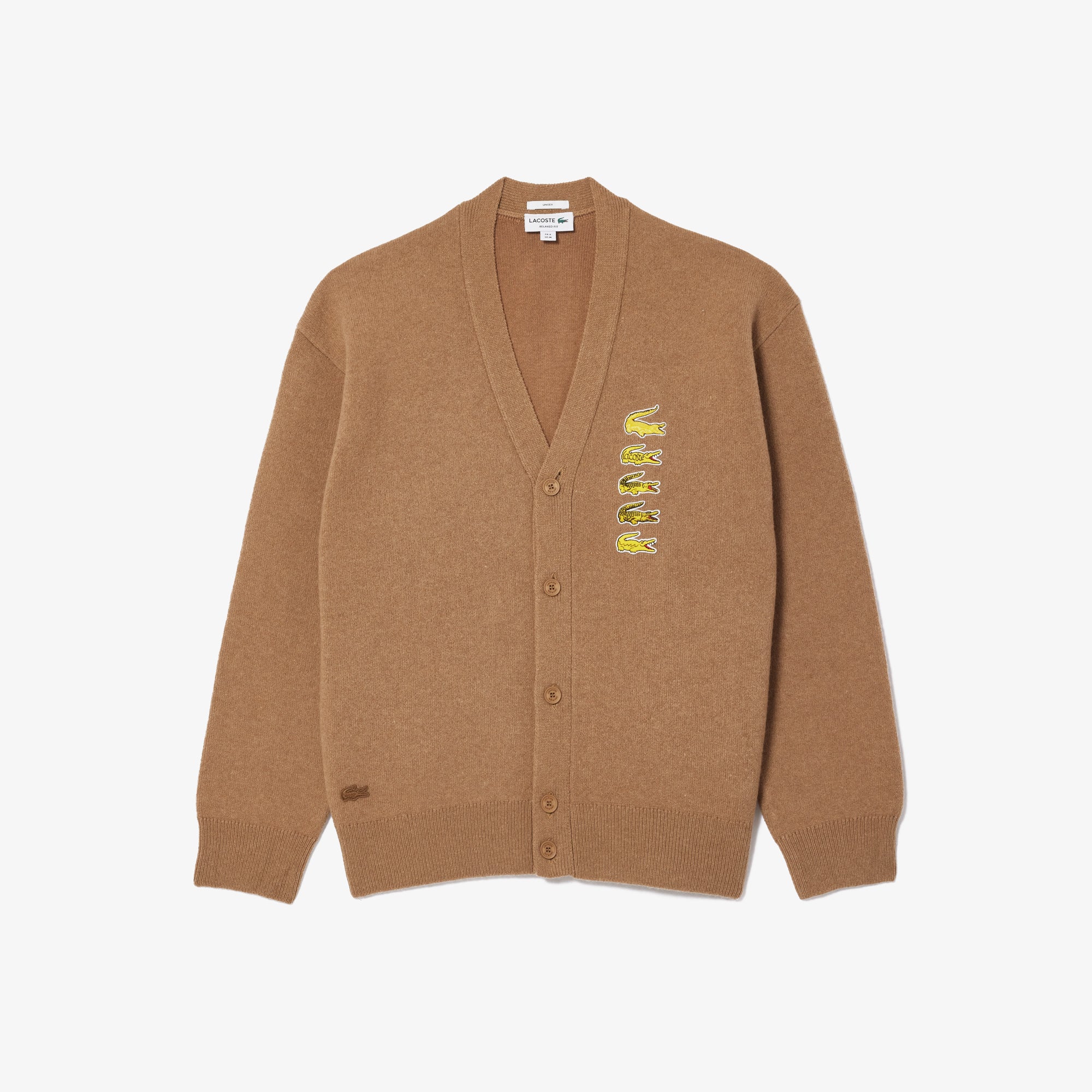 Double Sided Wool/Cotton Blend Badge Cardigan